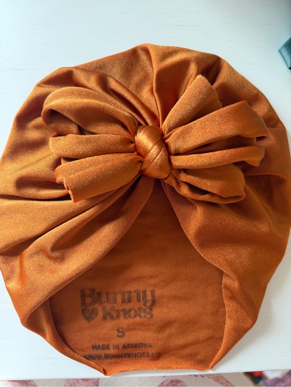 Bunny Knots Lockette | Baja Orange | Swim turban size S NWT